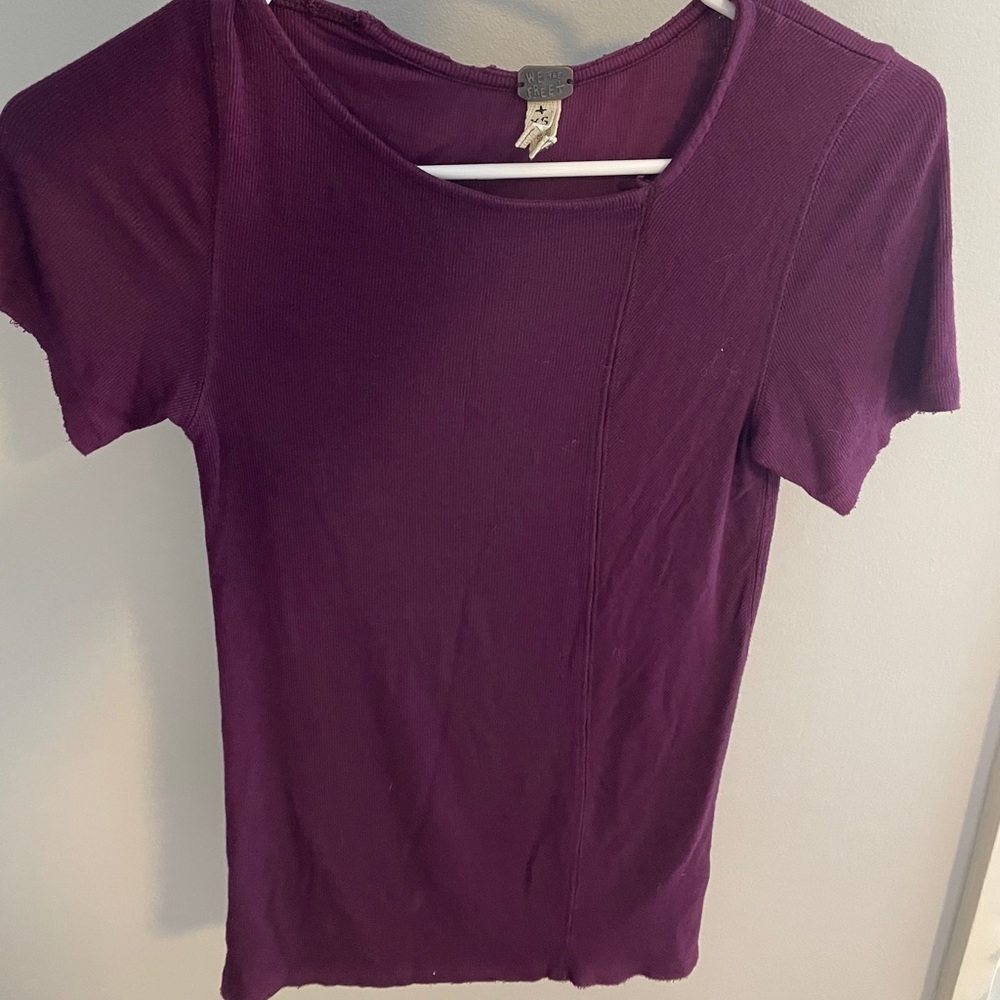 free people maroon t-shirt